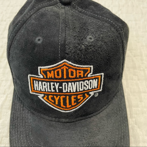 Harley-Davidson Other - Harley Davidson Men’s Leather Baseball Cap Black Adjustable One S…